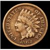 Image 2 : 1862 Indian Cent 1c Grades vf++