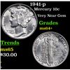 Image 1 : 1941-p Mercury Dime 10c Grades Choice+ Unc