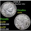 Image 1 : 1916-d Barber Quarter 25c Grades Select AU