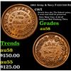 Image 1 : 1863 Army & Navy F-223/328 R2 Civil War Token 1c Grades Choice AU/BU Slider
