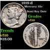 Image 1 : 1919-d Mercury Dime 10c Grades vf, very fine