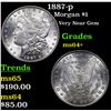 Image 1 : 1887-p Morgan Dollar $1 Grades Choice+ Unc