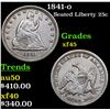 Image 1 : 1841-o Seated Liberty Quarter 25c Grades xf+