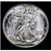 Image 2 : 1943-p Walking Liberty Half Dollar 50c Grades Choice Unc