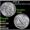 Image 1 : 1917-p Walking Liberty Half Dollar 50c Grades Select Unc