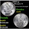 Image 1 : 1883-p Morgan Dollar $1 Grades GEM Unc