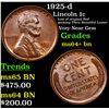 Image 1 : 1925-d Lincoln Cent 1c Grades Choice+ Unc BN