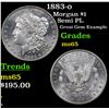 Image 1 : 1883-o Morgan Dollar $1 Grades GEM Unc