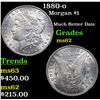 Image 1 : 1880-o Morgan Dollar $1 Grades Select Unc