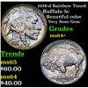Image 1 : 1938-d Rainbow Toned Buffalo Nickel 5c Grades Choice+ Unc