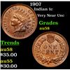 Image 1 : 1907 Indian Cent 1c Grades Choice AU/BU Slider