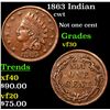 Image 1 : 1863 Indian Civil War Token 1c Grades vf++