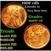 Image 1 : 1909 vdb Lincoln Cent 1c Grades Choice+ Unc RD