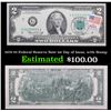 Image 1 : 1976 $2 Federal Reserve Note 1st Day of Issue, with Stamp Grades Gem+ CU