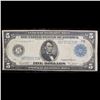 Image 2 : 1914 $5 Large Size Federal Reserve Note Chicago,IL 7-G FR-871A Grades vf+