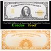 Image 1 : Proof Proof 1907 $10 Bureau of Engraving & Printing Gold Certifictate Grades Proof