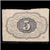 Image 3 : 1862 US Fractional Currency 5c First Issue fr-1230 Thomas Jefferson W/ Monigram Grades f+