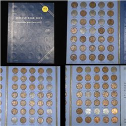 Near Complete Lincoln Cent book 1909-1946 85 coins Grades