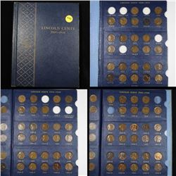 Near Complete Lincoln Cent Book 1909-1940 80 coins Grades