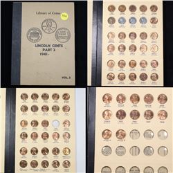 Partial Lincoln Cent Book 1941-1968 71 coins Grades