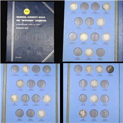 Partial Barber Quarter Book 1892-1905 17 coins Grades