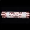 Image 4 : Mixed small cents 1c orig shotgun roll, 1918-d Wheat Cent, 1899 Indian Cent other end, Seal Strong W