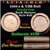 Image 1 : Lincoln Wheat cent 1c orig roll, 1909-s end, VDB other end Grades