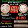 Image 1 : Mixed small cents 1c orig shotgun roll, 1857 Flying Eagle cent, 1889 Indian Cent other end, McDnalds