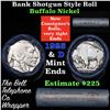 Image 1 : Buffalo Nickel Shotgun Roll in Old Bank Style 'Bell Telephone'  Wrapper 1925 & d Mint Ends Grades