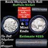 Image 1 : Buffalo Nickel Shotgun Roll in Old Bank Style 'Bell Telephone'  Wrapper 1919 & d Mint Ends Grades