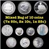 Image 1 : Mixed Bags 10 Mixed Silver coins (7 50c, 2 10c, 1 25c)