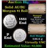 Image 1 : ***Auction Highlight*** AU/BU Slider Brinks Shotgun Morgan $1 Roll 1881 & P Ends Virtually UNC (fc)