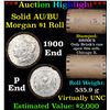 Image 1 : ***Auction Highlight*** AU/BU Slider Brinks Shotgun Morgan $1 Roll 1900 & P Ends Virtually UNC (fc)
