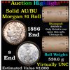 Image 1 : ***Auction Highlight*** AU/BU Slider Brinks Shotgun Morgan $1 Roll 1886 & S Ends Virtually UNC (fc)