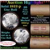 Image 1 : ***Auction Highlight*** 1922-p Uncirculated Peace Dollar Shotgun Roll (fc)