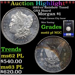 ***Auction Highlight*** NGC 1882-cc GSA Hoard Morgan Dollar $1 Graded ms62 pl By NGC (fc)