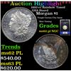 Image 1 : ***Auction Highlight*** NGC 1882-cc GSA Hoard Morgan Dollar $1 Graded ms62 pl By NGC (fc)