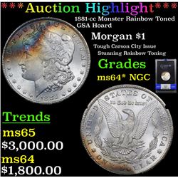 ***Auction Highlight*** NGC 1881-cc GSA Hoard Morgan Dollar $1 Graded ms64* By NGC (fc)