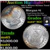Image 1 : ***Auction Highlight*** NGC 1881-cc GSA Hoard Morgan Dollar $1 Graded ms64* By NGC (fc)