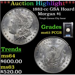 ***Auction Highlight*** PCGS 1882-cc GSA Hoard Morgan Dollar $1 Graded ms63 By PCGS (fc)