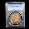 Image 2 : ***Auction Highlight*** PCGS 1880-o Rainbow Toned Morgan Dollar $1 Graded ms63 By PCGS (fc)