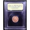 Image 4 : ***Auction Highlight*** 1866 Mint Error 'Struck Thru Obv' Indian Cent 1c Graded Gem+ Unc RD By USCG 