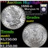 Image 1 : ***Auction Highlight*** 1886-o Morgan Dollar $1 Graded Select Unc By USCG (fc)