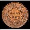Image 3 : ***Auction Highlight*** 1828 Classic Head half cent 1/2c Graded Select Unc BN By USCG (fc)