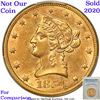Image 10 : ***Auction Highlight*** 1854-p Gold Liberty Eagle $10 Graded Select Unc BY USCG (fc)