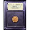 Image 4 : ***Auction Highlight*** 1914-p Gold Indian Quarter Eagle $2 1/2 Graded Select+ Unc By USCG (fc)