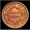 Image 3 : ***Auction Highlight*** 1857 Braided Hair Half Cent 1/2c Graded Choice Unc RB By USCG (fc)