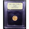 Image 4 : ***Auction Highlight*** 1854 TYPE 2 Gold Dollar $1 Graded Select Unc By USCG (fc)