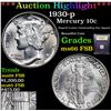 Image 1 : ***Auction Highlight*** 1930-p Mercury Dime 10c Graded GEM+ FSB By USCG (fc)