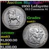 Image 1 : ***Auction Highlight*** 1900 Lafayette Lafayette Dollar $1 Graded Select Unc By USCG (fc)